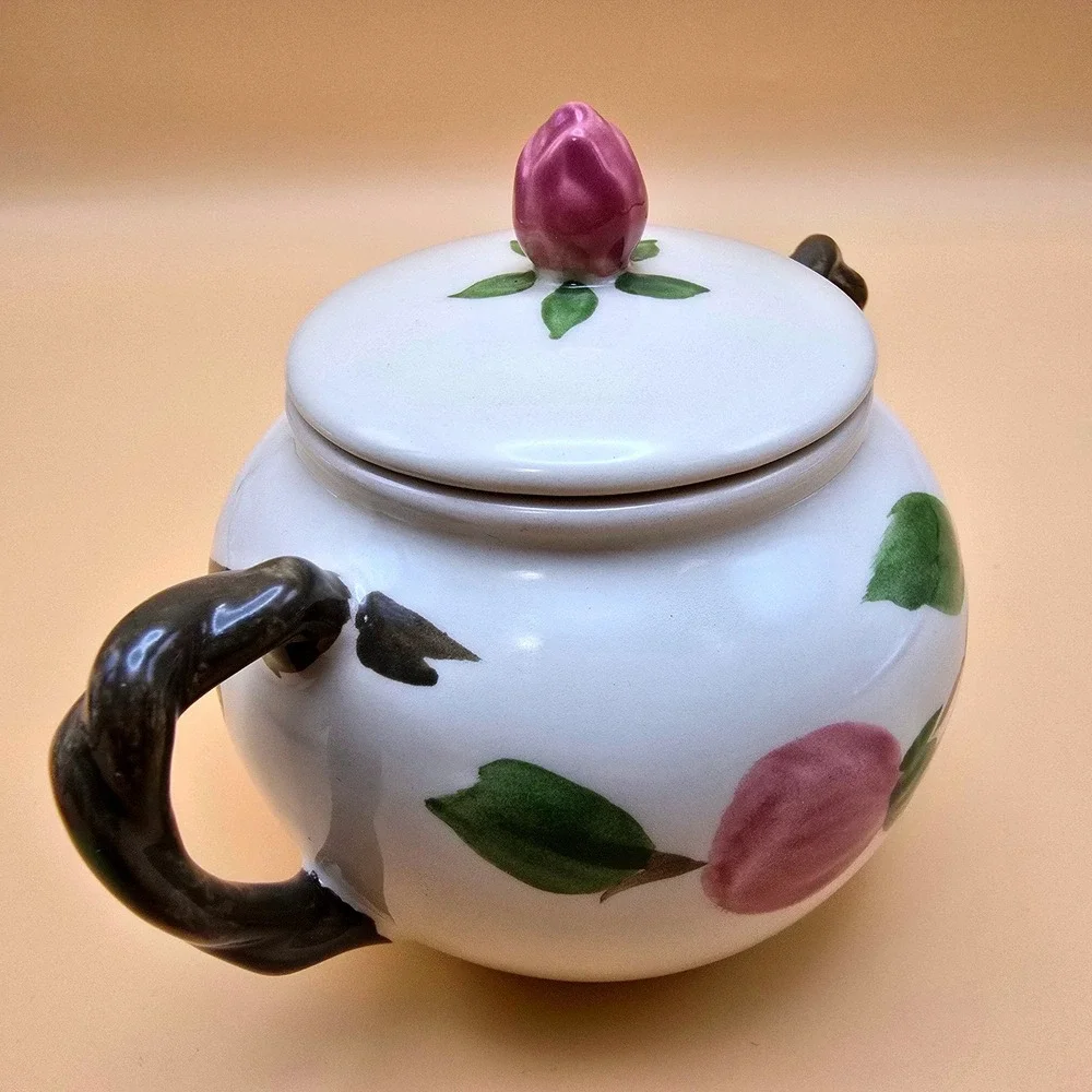 Franciscan Desert Rose Cream and Sugar Set Vintage Made in England Earthenware